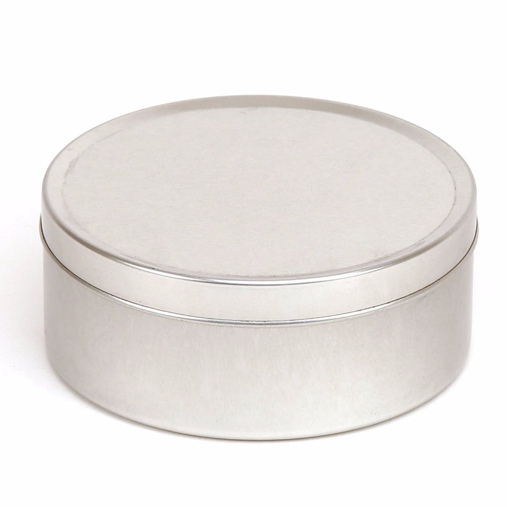Barattoli rotondi in latta senza saldatura "travel sweet" colori argento e oro con coperchio a scorrimento