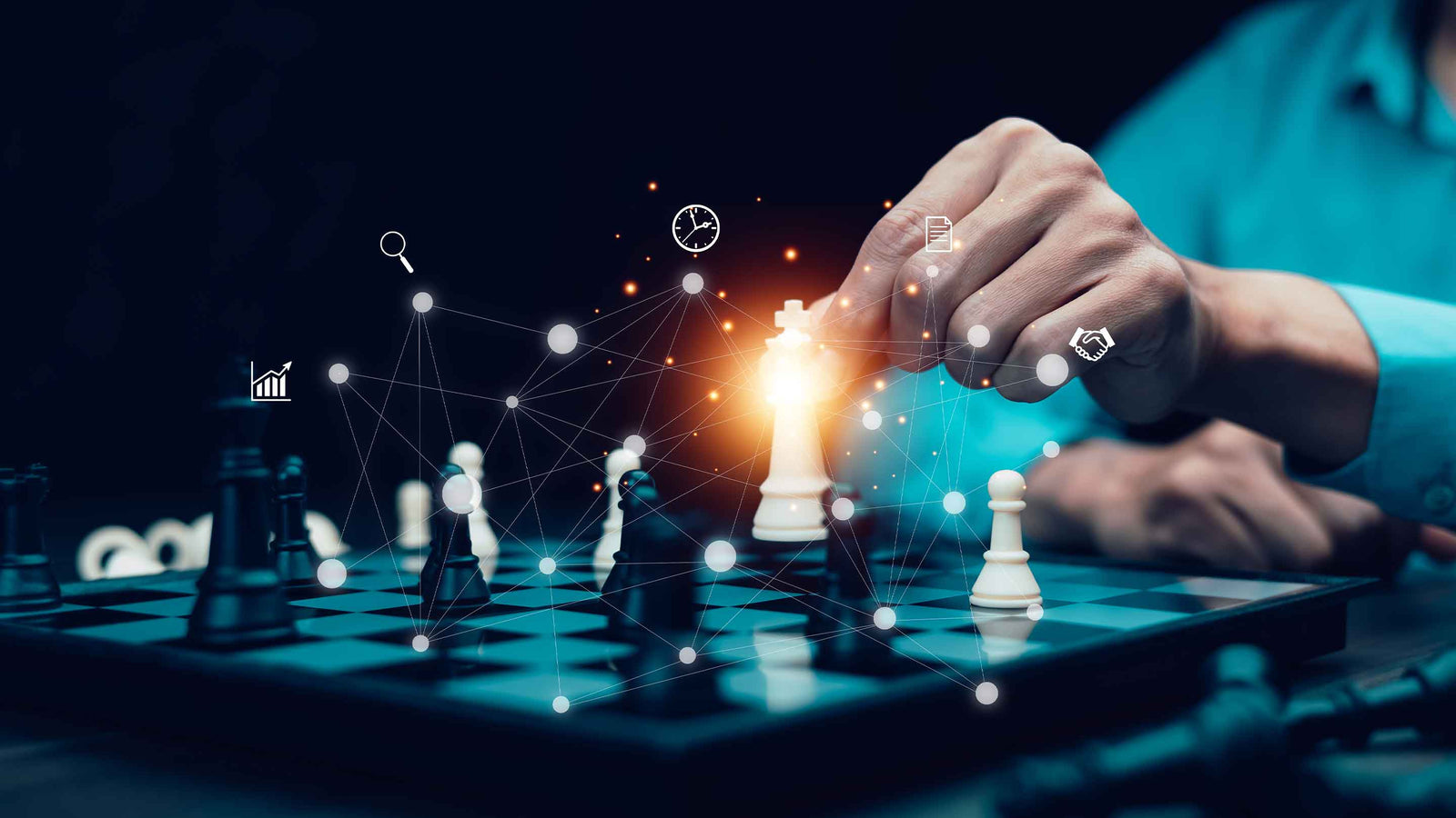 Image représentant une stratégie de marketing à l'aide d'un joueur d'échecs