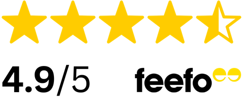 4,9 van de 5 beoordeling op Feefo