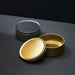 Barattoli in latta tondi travel sweet senza saldatura color argento e oro con coperchio uniforme a scorrimento 