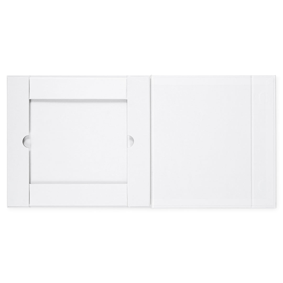 Scatole regalo magnetiche A5 piatte in nero e bianco