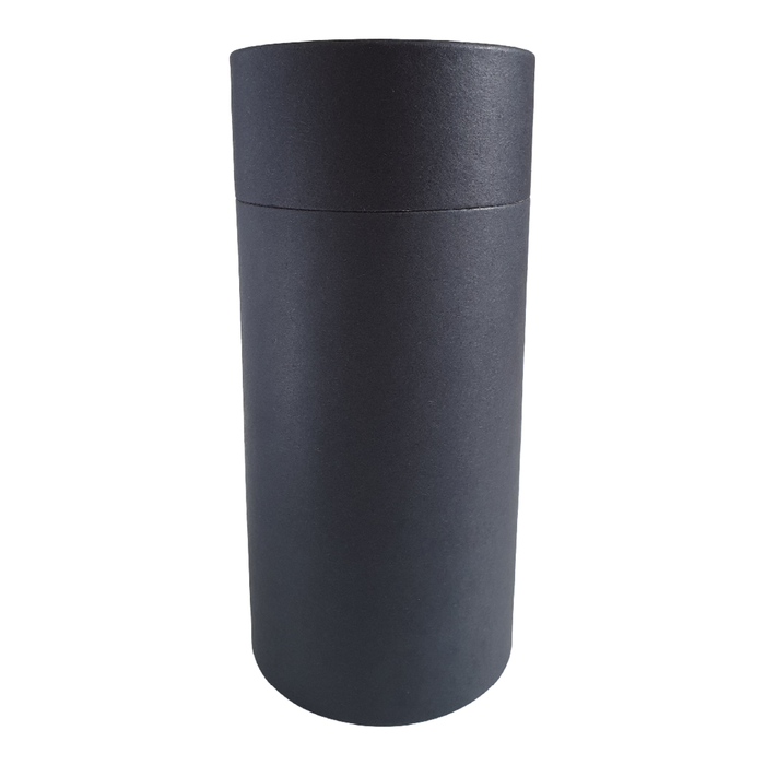 Tubo in cartone multiuso nero 83 x 168 mm con coperchio a scorrimento