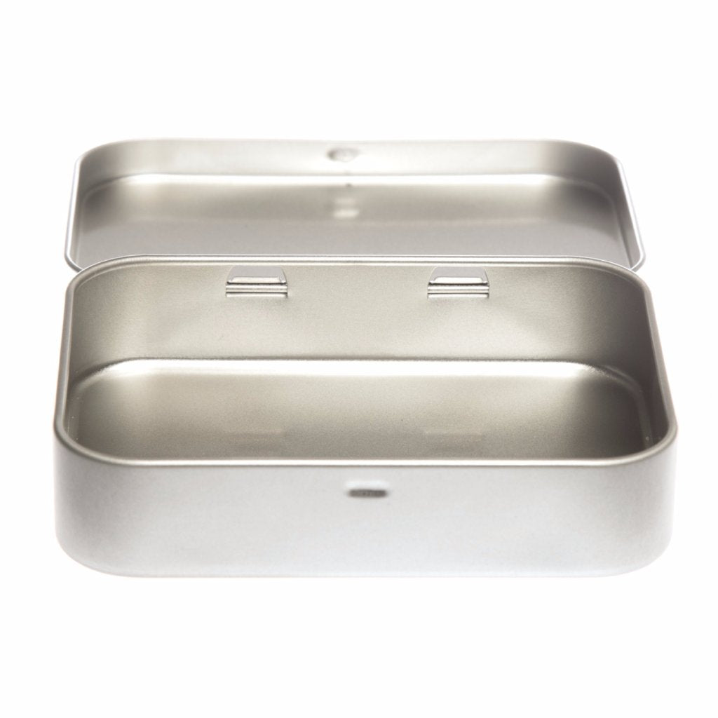 Set di 3 scatole rettangolari vuote in metallo argentato con cerniera, mini scatola portatile, piccola scatola per kit di stoccaggio Set di 3 scatole rettangolari vuote in metallo argentato con cerniera, mini scatola portatile, piccola scatola per kit di stoccaggio
