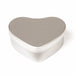 Contenitori in latta a forma di cuore color argento